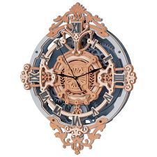 ROKR Wooden Mechanical Gears Model - Romantic Notes Wall Clock