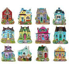 Cottages - 12 Mini Shaped Puzzles