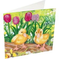 D.I.Y Crystal Art Card Kit - Spring Chicks
