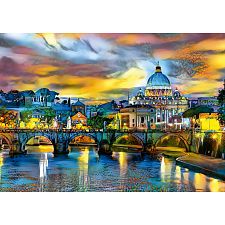 St. Peter's Basilica and the St. Angelo Bridge