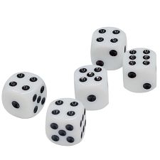 White Dice - 5 pieces