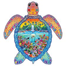Wooden Jigsaw Puzzle: Fun Size - Sea Turtle