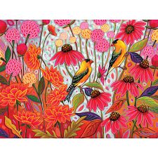 Springtime Goldfinches - Large Piece