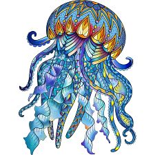 Rainbow Wooden Puzzle - Jellyfish