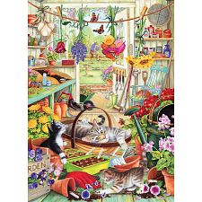 Potting Shed Cats - Large Piece (Cobble Hill 625012451154) photo