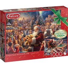Falcon De Luxe - Christmas Wonderland -2 x1000 pc puzzles