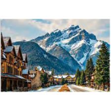 Mini Travel Puzzle - Town of Banff, Banff National Park (PeakTime 720535802831) photo