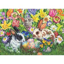 Easter Bunnies - Family Pieces Puzzle (Cobble Hill 625012470094) photo