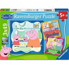 Peppa Pig: Family Firsts - 3 x 49 Piece Puzzles (Ravensburger 4005555042884) photo