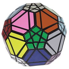 Soccer Megaminx - Black Body (20-Axis Icosidodecahedron)