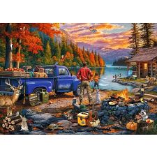 Sunset Lake - Large Piece Format (Ravensburger 4005555018384) photo