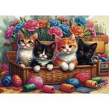 Playful Basket Quartet - 1000 Piece Jigsaw Puzzle (658606876576) photo