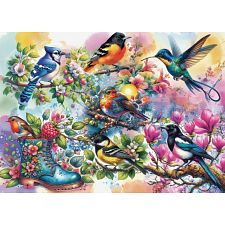 Lovely Feathered Beauties - 1000 Piece Jigsaw Puzzle (658606876545) photo