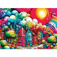Chromatic Lane - 1000 Piece Jigsaw Puzzle (733968110343) photo