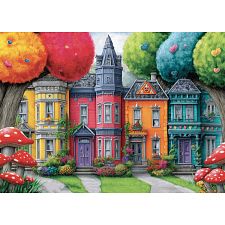 Bright Neighborhood - 1000 Piece Jigsaw Puzzle (658606878167) photo