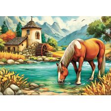 Millstream Pause - 1000 Piece Jigsaw Puzzle (658606878228) photo