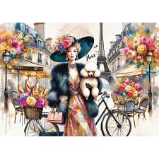 Eiffel Elegance Duo - 1000 Piece Jigsaw Puzzle (Delfy Art 658606877825) photo