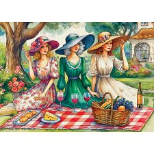 Picnic in Time - 1000 Piece Jigsaw Puzzle (Delfy Art 658606877276) photo
