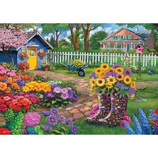 Connecting Pieces: Flower Boots - 48 Piece Puzzle (Eurographics 628136661232) photo