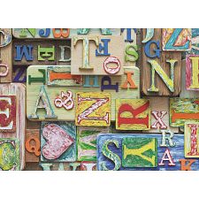 Colorful Alphabet - 1000 Piece Jigsaw Puzzle (Trefl 061152818400) photo
