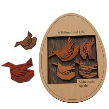 Six Hens In An Egg - Wooden Packing Puzzle (Siebenstein-Spiele 779090739656) photo