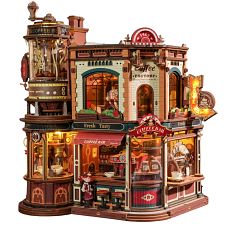 ROKR DIY Wooden Mechanical Model - Dream Coffee Factory (6946785127614) photo