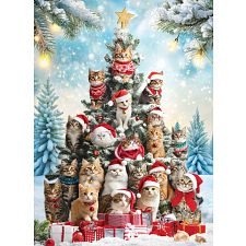 Cat Christmas Tree - 1000 Piece Jigsaw Puzzle (Eurographics 628136660723) photo