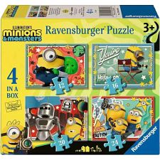 Minions & Monsters: Directing Life Moments - 4 Puzzles in a Box (Ravensburger 4005555043485) photo