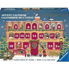 Puzzle Advent Calendar: Christmas at Home 24 x 56 Piece Puzzles (Ravensburger 4005555020141) photo