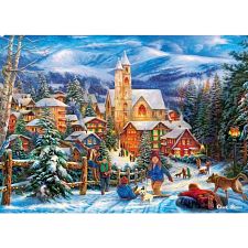 Sledding to Home - 1000 Piece Jigsaw Puzzle (705988721786) photo