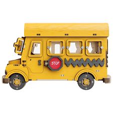 Peanuts: School Bus - DIY 3D Wooden Craft Kit (Puremind 6973817323140) photo