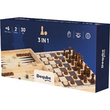 3-in-1 Game Set - Chess, Checkers & Backgammon (Deqube Games 8436600334955) photo