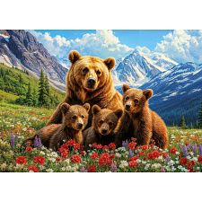 Grizzly Bears in Canada - 1000 Piece Jigsaw Puzzle (Educa 8412668205536) photo