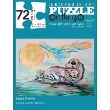 Otter Family - 72 Piece On-the-Go Jigsaw Puzzle (Canadian Art Prints 772665480175) photo