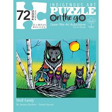 Wolf Family - 72 Piece On-the-Go Jigsaw Puzzle (Canadian Art Prints 772665480311) photo