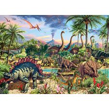 Prehistoric Party - 350 Piece Family Pieces Puzzle (Cobble Hill 625012546034) photo