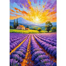 Lavender Sunset - 1000 Piece Jigsaw Puzzle (5949194023493) photo