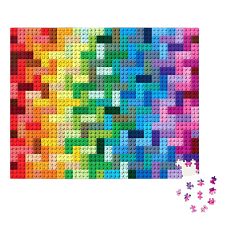 LEGO: Rainbow Bricks - 1000 Piece Jigsaw Puzzle (Chronicle Books 9781797210728) photo