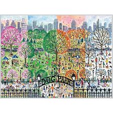 Dog Park In Four Seasons - 1000 Piece Jigsaw Puzzle (Galison 9780735373099) photo