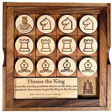 Throne the King - Wood Chess-Themed Brainteaser (Creative Crafthouse 779090740430) photo
