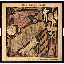 Train Heritage Railroad Puzzle - Wooden Packing Puzzle (Creative Crafthouse 779090740454) photo