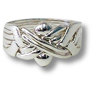 6 Band - Sterling Silver Puzzle Ring