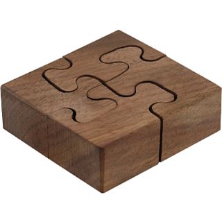 Wooden Spiral - Wedge Key Puzzles