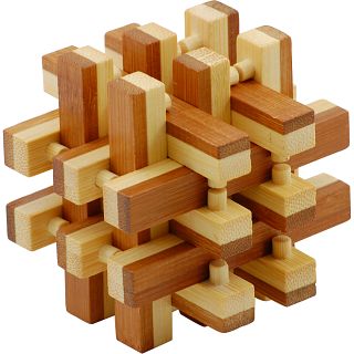 Bamboo Wood Puzzle - Lock Up