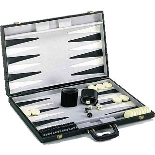 21 inch Backgammon Set - Black and White