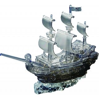 3D Crystal Puzzle Deluxe - Pirate Ship (Black)