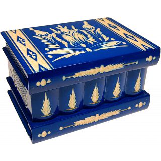Romanian Puzzle Box - Large Blue