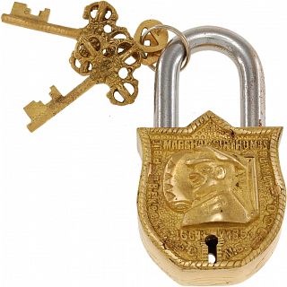 Brass Puzzle Trick Padlock - Sir Thomas Blamey