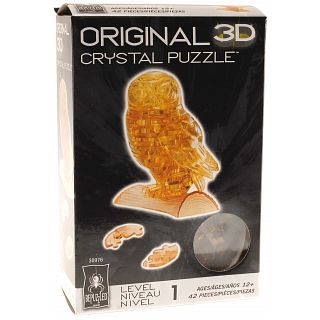 3D Crystal Puzzle - Owl (Brown)