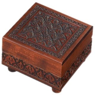 Wooden Carved Puzzle Box